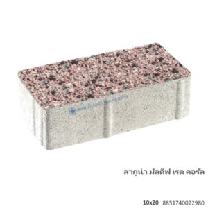 บล็อกปูพื้น ลากูน่า มัลดีฟ 10×20ซม. เรด คอรัล