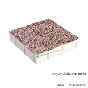 บล็อกปูพื้น ลากูน่า มัลดีฟ 20×20ซม. เรด คอรัล