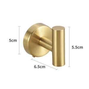 Wall Hooks Shelves ตะขอแขวนผ้าสีทองด้านสแตนเลส 5.5x6.5x5ซม.