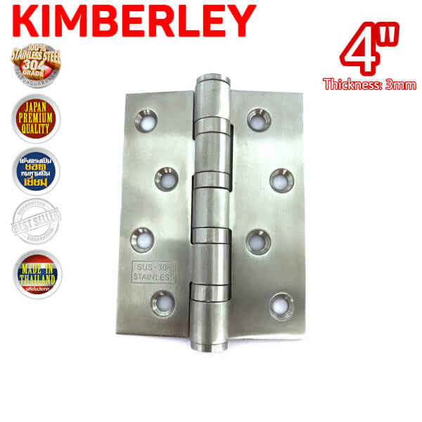 บานพับประตู หน้าต่าง รุ่นแหวนใหญ่ สเตนเลสแท้(JAPAN QUALITY) Infinity Tranding 2020 NO.919-4”x3" SS "หนา 3mm"