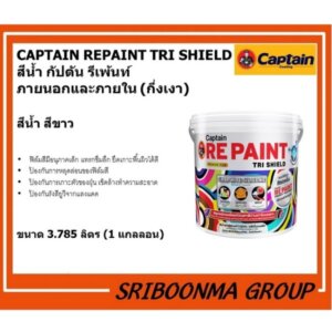 CAPTAIN REPAINT TRI SHIELD สีน้ำอะคริลิค ภายนอกและภายใน(กึ่งเงา)