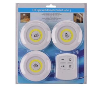 1T3ไฟ LED (ไฟ 3ดวง+ รีโมท) ไฟติดผนัง
