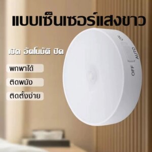Light bulb หลอดไฟ 0.3w หลอดไฟติดผนัง เซนเซอร์แสงขาว