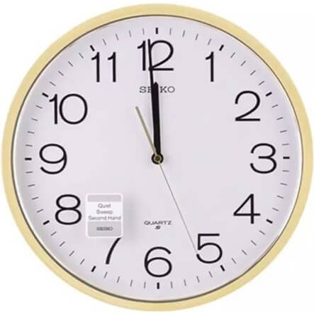 Seiko นาฬิกาแขวนผนัง 14นิ้ว ขอบทอง PAA020G