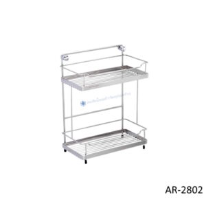 ชั้นวางอเนกประสงค์สแตนเลส แบบ 2 ชั้น ทรงสี่เหลี่ยม ขนาด 28 ซม AR-2802