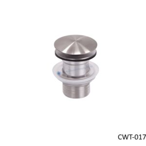 สะดืออ่างล้างหน้าสแตนเลส แบบป๊อปอัพ ไม่มีรูน้ำล้น CWT-017