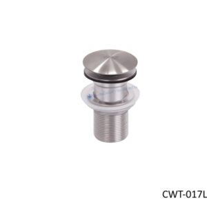 สะดืออ่างล้างหน้าสแตนเลส แบบป๊อปอัพ ไม่มีรูน้ำล้น รุ่นยาว CWT-017L