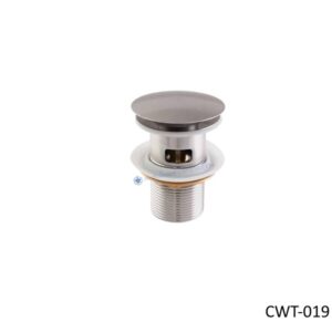 สะดืออ่างล้างหน้าสแตนเลส แบบป๊อปอัพ มีรูน้ำล้น CWT-019