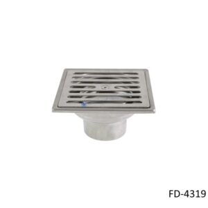 ตะแกรงกันกลิ่นกันแมลง (FLOOR DRAIN) สแตนเลส หน้าแปลน 4 นิ้ว สำหรับท่อ PVC 2-2.5 นิ้ว FD-4319
