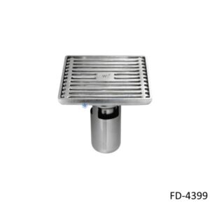 ตะแกรงกันกลิ่นกันแมลง (FLOOR DRAIN) สแตนเลส หน้าแปลน 4 นิ้ว สำหรับท่อ PVC 2 นิ้ว FD-4399