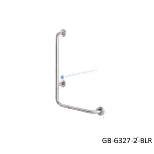 ราวกันลื่นสแตนเลส ตัว L (OD32) ผิวแฮร์ไลน์ GB-6327-2-BLR
