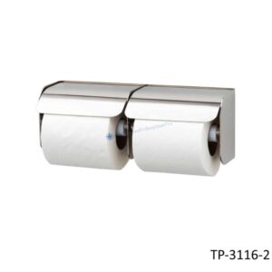 ที่ใส่กระดาษทิชชู่คู่แนวนอน มีฝาปิด ผิวเงา TP-3116-2