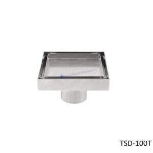 ตะแกรงกันกลิ่นกันแมลงสแตนเลส แบบปูกระเบื้อง หน้าแปลน 4 นิ้ว TSD-100T