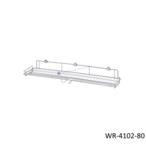 ที่คว่ำจานสแตนเลส พร้อมที่แขวนแก้วไวน์ แบบติดผนังขนาด 80 ซม. WR-4102-80