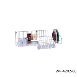 ที่คว่ำจานพร้อมขอแขวน แบบติดผนัง ขนาด 80 ซม. WR-4202-80