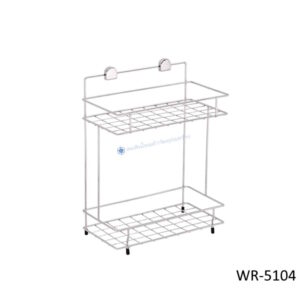 ชั้นวางอเนกประสงค์สแตนเลส แบบ 2 ชั้น ทรงสี่เหลี่ยม ขนาด 28 ซม. WR-5104