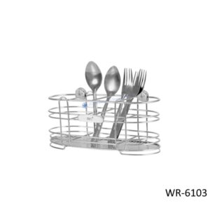 ที่ใส่ช้อนส้อมสแตนเลส 3 ช่อง ทรงรี WR-6103