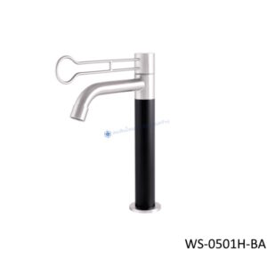 ก๊อกพยาบาลอ่างล้างหน้าล้างมือ สแตนเลส ทรงสูง รุ่น Metallic WS-0501H-BA