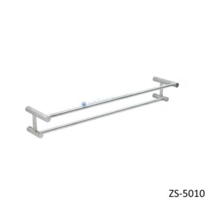 ราวแขวนผ้าสแตนเลส 2 ชั้น ขนาด 60 ซม. ผิวแฮร์ไลน์ รุ่น ซีอุส ZS-5010