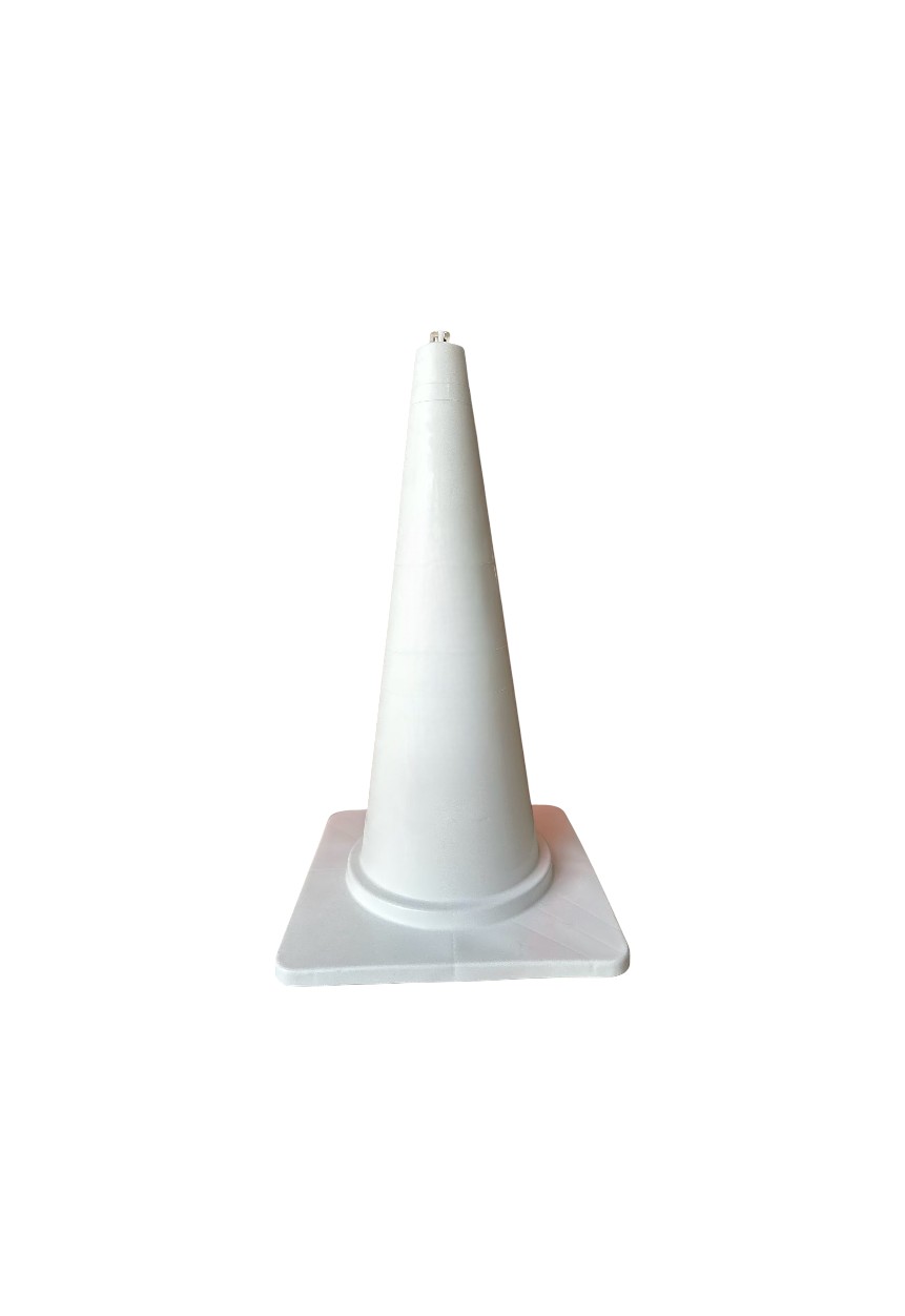 กรวยจราจร สีขาว EVA 80 cm. แถบสะท้อนแสง 2 แถบ - Image 2