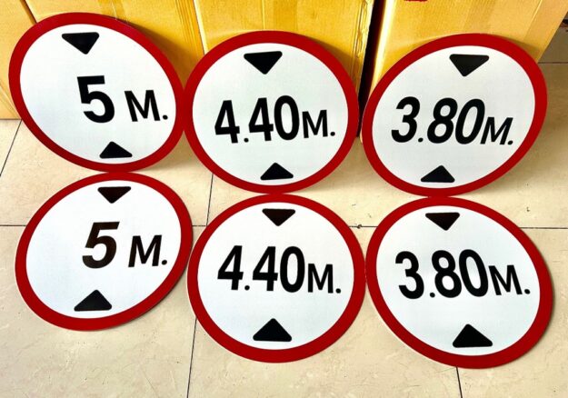 ป้ายจำกัดความสูง ทรงกลม 3M ขนาด 45/60cm.