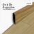 Leowood บัวผนัง PVC ขนาด 2 นิ้ว ขนาด 16 x 50 x 2000 มม. มี 10 สี อุปกรณ์จบงาน(สี Light Oak)
