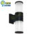 โคมไฟผนังภายนนอก กระบอกส่องขึ้นลง G-DCO-8073-2/2-BK 90MM. แก้วขุ่น
