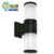 โคมไฟผนังภายนนอกทรงกระบอกส่องขึ้นลง G-DCO-8073-2/2-BK 110MM.แก้วขุ่น