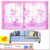 ม่านมุ้งลวดหน้าต่างกันยุงกว้าง100ยาว150สีชมพูลายยดอกไม้