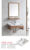 ชุดอ่างล้างหน้า พร้อมเคาน์เตอร์ กระจกเงา ครบชุด ลายไม้ Set-C