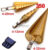 ดอกสว่าน ทรงเจดีย์ เคลือบไททาเนี่ยม เจาะรู ขยายรู Step Drill 4-32mm