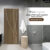 Leowood ประตู UPVC ลายไม้ รุ่น UDoor สี Brownie Oak มี 2 ขนาด ประตูไม้ ประตูภายใน ประตูภายนอก กันน้ำ กันปลวก(3.5x80x200 cm.)