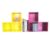 RELUX กล่องไม้ทรง Lego CD 3ช่อง-2ชิ้น รุ่นCDV-42 (Yellow-Pink)
