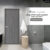 Leowood ประตู UPVC ลายไม้ รุ่น UDoor สี Light Grey มี 2 ขนาด ประตูไม้ ประตูภายใน ประตูภายนอก กันน้ำ กันปลวก(3.5x80x200 cm.)