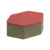 บล็อกปูพื้น จินตนาการ-ศิลาหกเหลี่ยม 6ซม. สีแดง