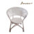 Anusarin เก้าอี้หวายแท้ทรงกลมสีขาว White Chillax Chair03