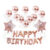 เซตลูกโป่งตัวอักษรฟอยล์ Happy Birthday+ริบบิ้นเส้นเล็ก+ลูกโป่ง