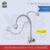CASSA ก๊อกน้ำอเนกประสงค์ ดัดงอได้ ปรับน้ำได้2ระดับ C1M028-SUS4640