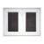 บานซิงค์คู่ CC8060-06 สีขาว 85.5×65.5×10 cm.