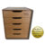 RELUX ตู้ลิ้นชักใส่เอกสารไม้ รุ่นMDF-125 สีธรรมชาติ
