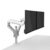 ขายึดจอคู่ปรับระดับสปริงก๊าซ Height Adjustable Dual Monitor