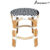Anusarin สตูลหวายทรงเตี้ย Bar Stool 02 Black-White