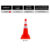 กรวยจราจร PVC สูง70ซม สีส้ม คาดแถบสะท้อนแสง-TA06079