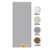 ประตู THAIDOOR TD-1 สีเทา บานเรียบ 70x180cm. พร้อมวงกบ