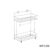 ชั้นวางอเนกประสงค์สแตนเลส แบบ 2 ชั้น ทรงสี่เหลี่ยม ขนาด 28 ซม. WR-5104