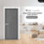 Leowood ประตู UPVC ลายไม้ รุ่น UDoor สี Light Grey มี 2 ขนาด ประตูไม้ ประตูภายใน ประตูภายนอก กันน้ำ กันปลวก(3.5x70x200 cm.)