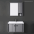 ชุดอ่างล้างหน้า พร้อมตู้เคาน์เตอร์+กระจกเงา สีดำเทา modern loft SET-F