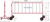 แผงกั้นจราจร 300x110cm. มีล้อ ขาว-แดง