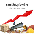 ราคาวัสดุก่อสร้างเดือนสิงหาคม 2560