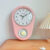 นาฬิกาแขวนผนัง สไตล์เกาหลี Pastel Vintage สีชมพู